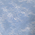 Pizzo Chantilly bianco paillettes lucido